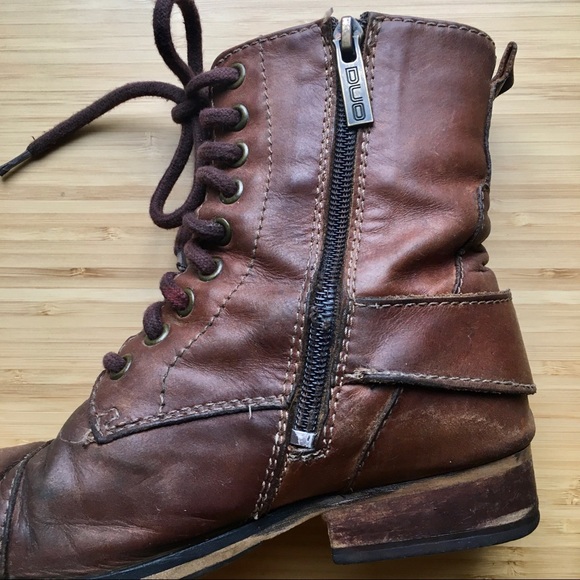 Duo VERSA Lace-up Leather Ankle Boots - Tan (5) - Picture 11 of 16